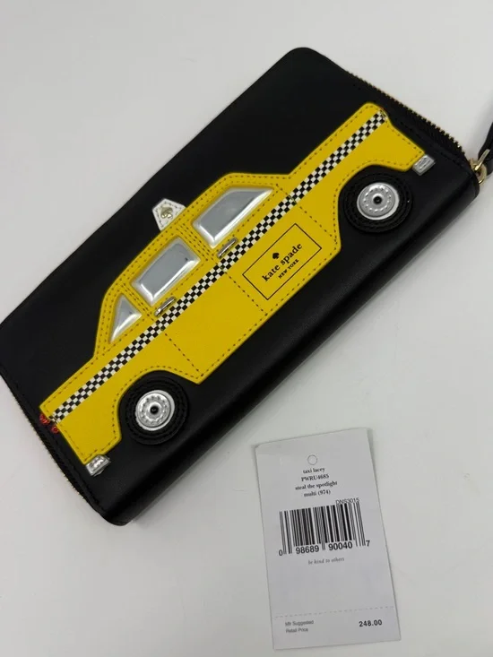 Kate Spade NY Taxi Lacey "Steal the Spotlight" Full Zip-Around Long Wallet RARE! - Picture 11 of 15